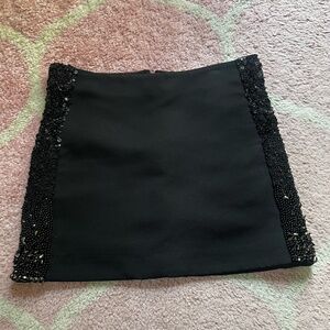 AllSaints Sequin Embellishments Black Mini Skirt - Size 6